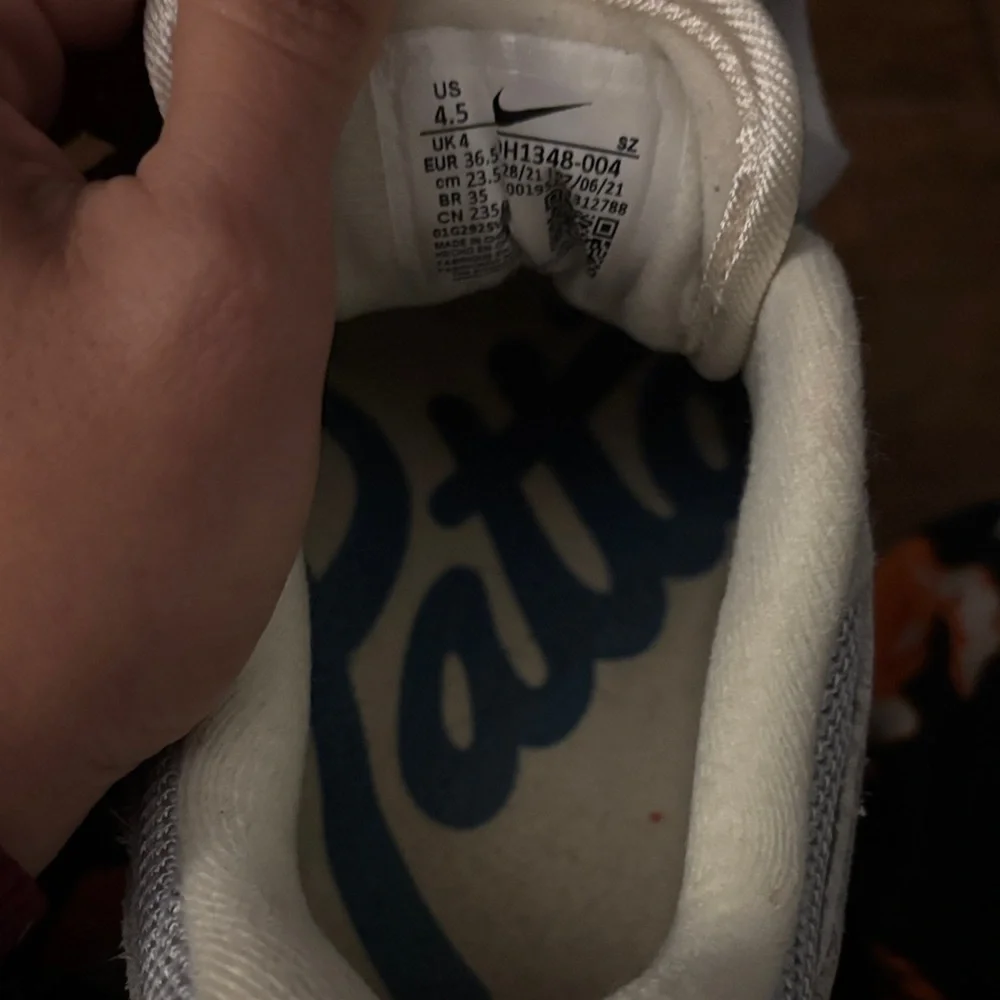 Patta Nike Air White and Blue Sneakers